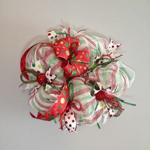 Red and Green Christmas Wreath